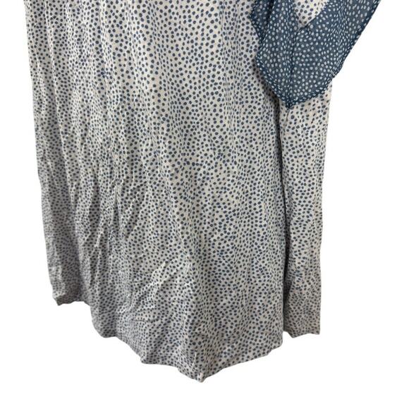 Daniel Rainn Flutter Batwing Short Sleeve Blue Print Top Stretch Knit Shirt XL - Picture 8 of 16